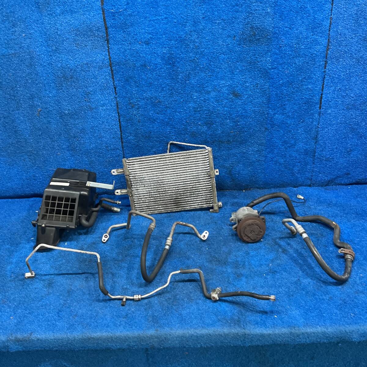 [AK-0032097][F] H3 スズキ カプチーノ EA11R　『　エアコン コンプレッサー エバポレーター コンデンサー 配管 セット　』　614863_画像1