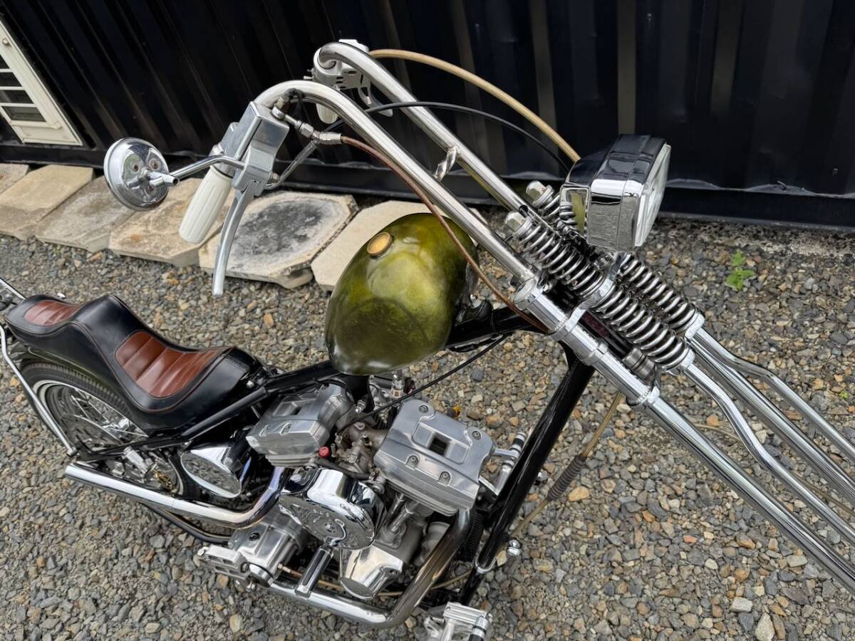 宮城発 99年最終 エボリューション 公認リジット 1340cc 車検付き ロングフォーク チョッパー エボ 車検付き エボ エボリジ ハーレー _画像4