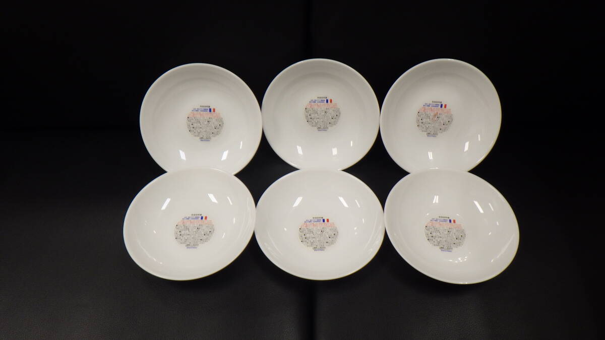 #19083H ヤマザキ 春のパン祭り 白い皿 2014年 フレンチボウル 6枚セット サラダボウル アルクフランス社製 未使用_画像1