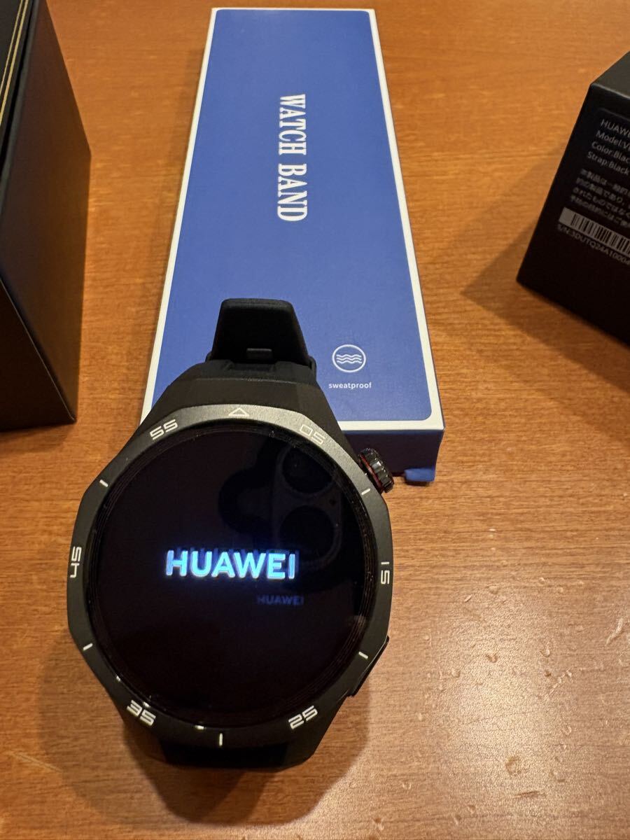【美品・おまけ付き】ファーウェイ スマートウォッチ HUAWEI WATCH GT 5 Pro 46mm ブラック ゴルフナビ_画像2