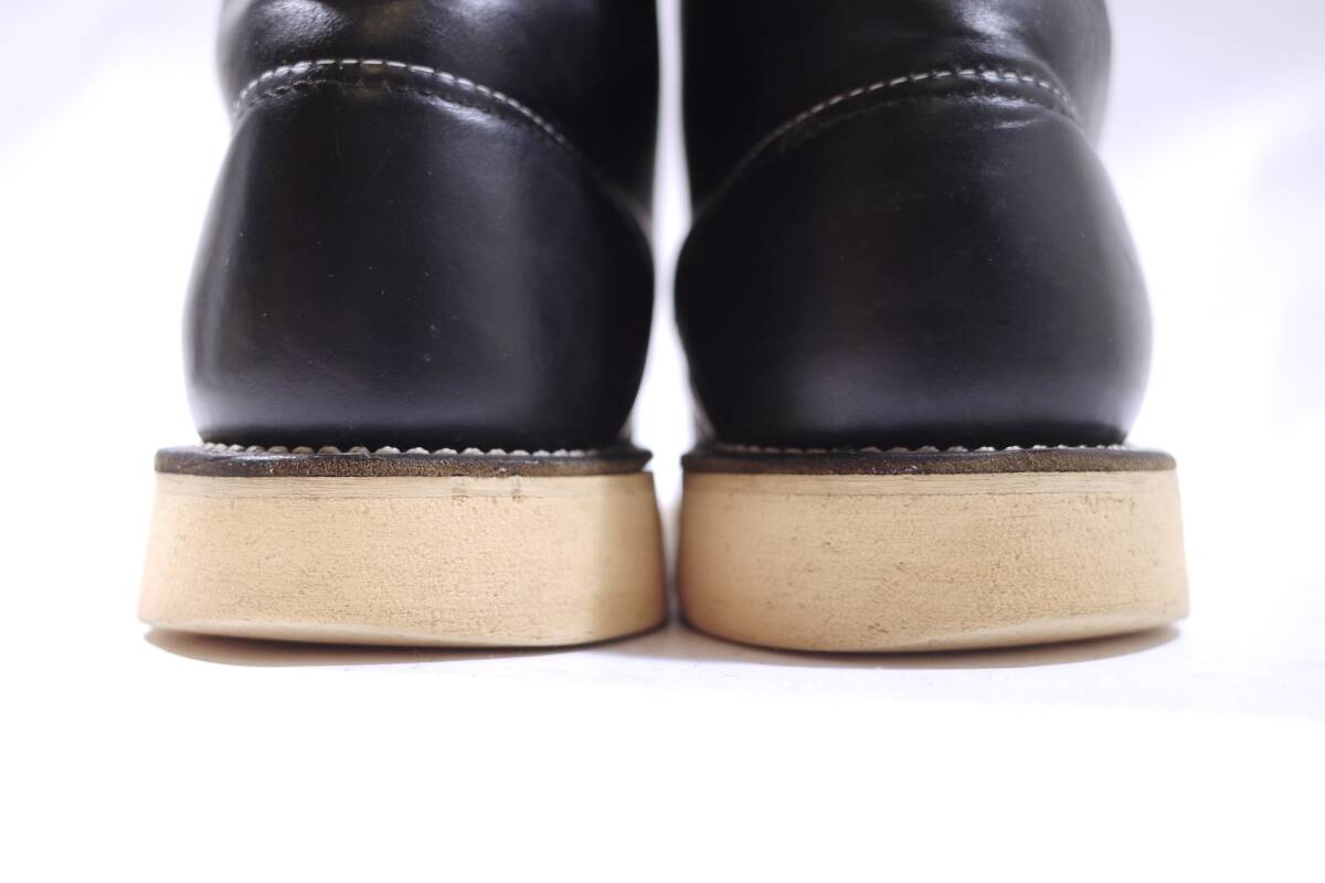 極上革質 REDWING 初期1999年製オリジナル/四角犬タグ 8165 7.5D 使用回数の少ない貴重な美品/ガリ傷なし アイリッシュセッター 8179/9870_画像4