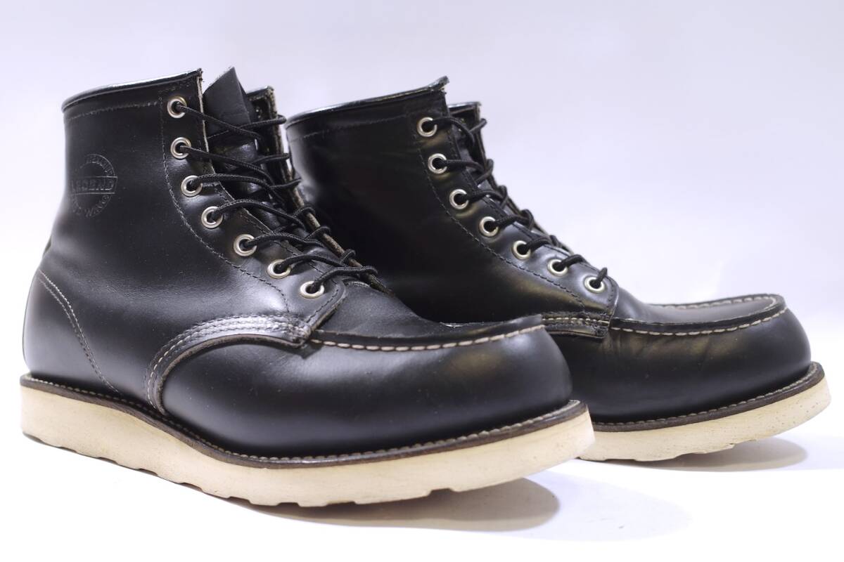 極上革質 REDWING 99年製/幻のLEGEND刻印 四角犬タグ/オリジナル 8179 8.5EE 使用回数の少ない美品 アイリッシュセッター 黒/ブラック 9874_画像1