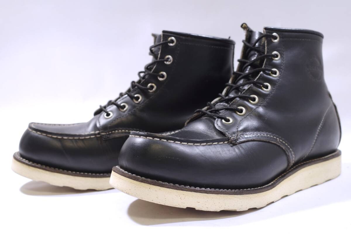 極上革質 REDWING 99年製/幻のLEGEND刻印 四角犬タグ/オリジナル 8179 8.5EE 使用回数の少ない美品 アイリッシュセッター 黒/ブラック 9874_画像2