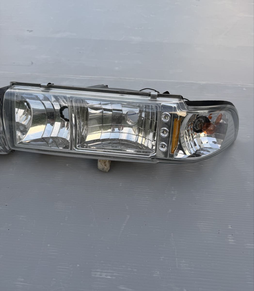 美品 カプリス ロードマスター 96-94y インパラSS クリスタル ヘッドライト ランプ ライトコーナー セット 91-96y_画像4