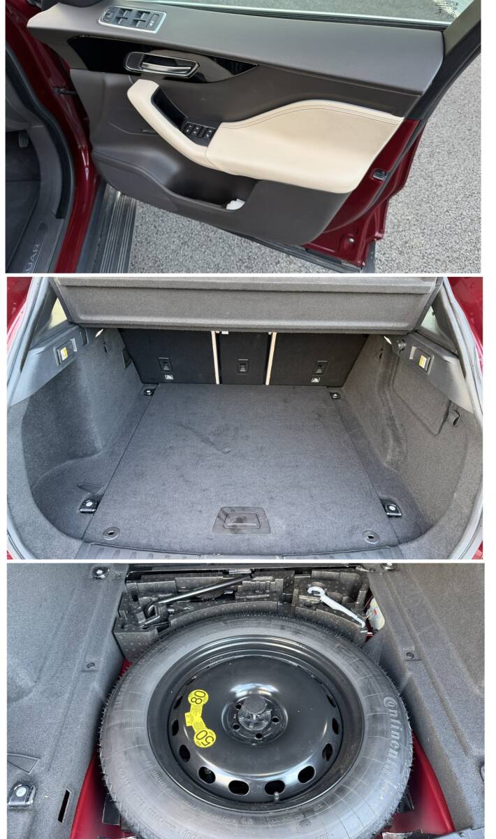 H29年 ジャガー Fペイス プレステージ ディーゼルターボ/ワイン色/ベージュ革 × 茶色内装 /純正ナビ360°全方位カメラ 車検R8年2月評価4点_画像9