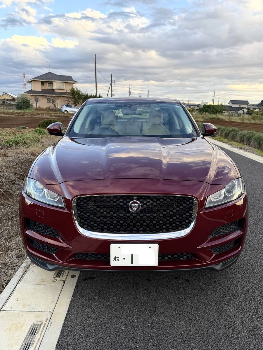 H29年 ジャガー Fペイス プレステージ ディーゼルターボ/ワイン色/ベージュ革 × 茶色内装 /純正ナビ360°全方位カメラ 車検R8年2月評価4点_画像3
