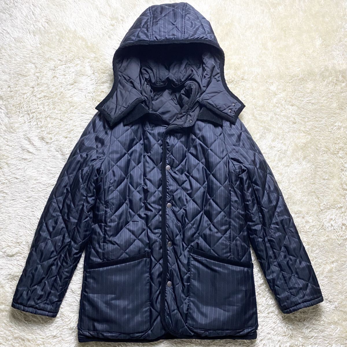 極美品/3way◎【驚愕の使いこなし】TAKEO KIKUCHI タケオキクチ ダウンジャケット コート キルティング リバーシブル フード脱着可 Lサイズ_画像2