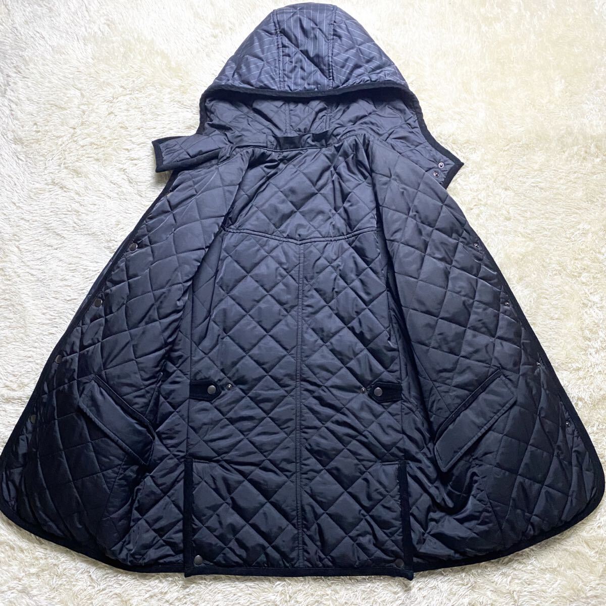 極美品/3way◎【驚愕の使いこなし】TAKEO KIKUCHI タケオキクチ ダウンジャケット コート キルティング リバーシブル フード脱着可 Lサイズ_画像3