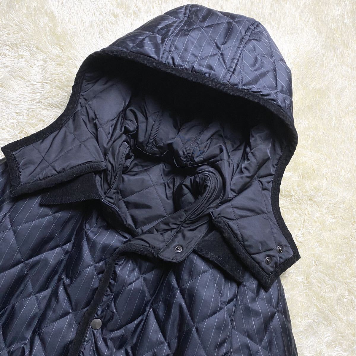 極美品/3way◎【驚愕の使いこなし】TAKEO KIKUCHI タケオキクチ ダウンジャケット コート キルティング リバーシブル フード脱着可 Lサイズ_画像4