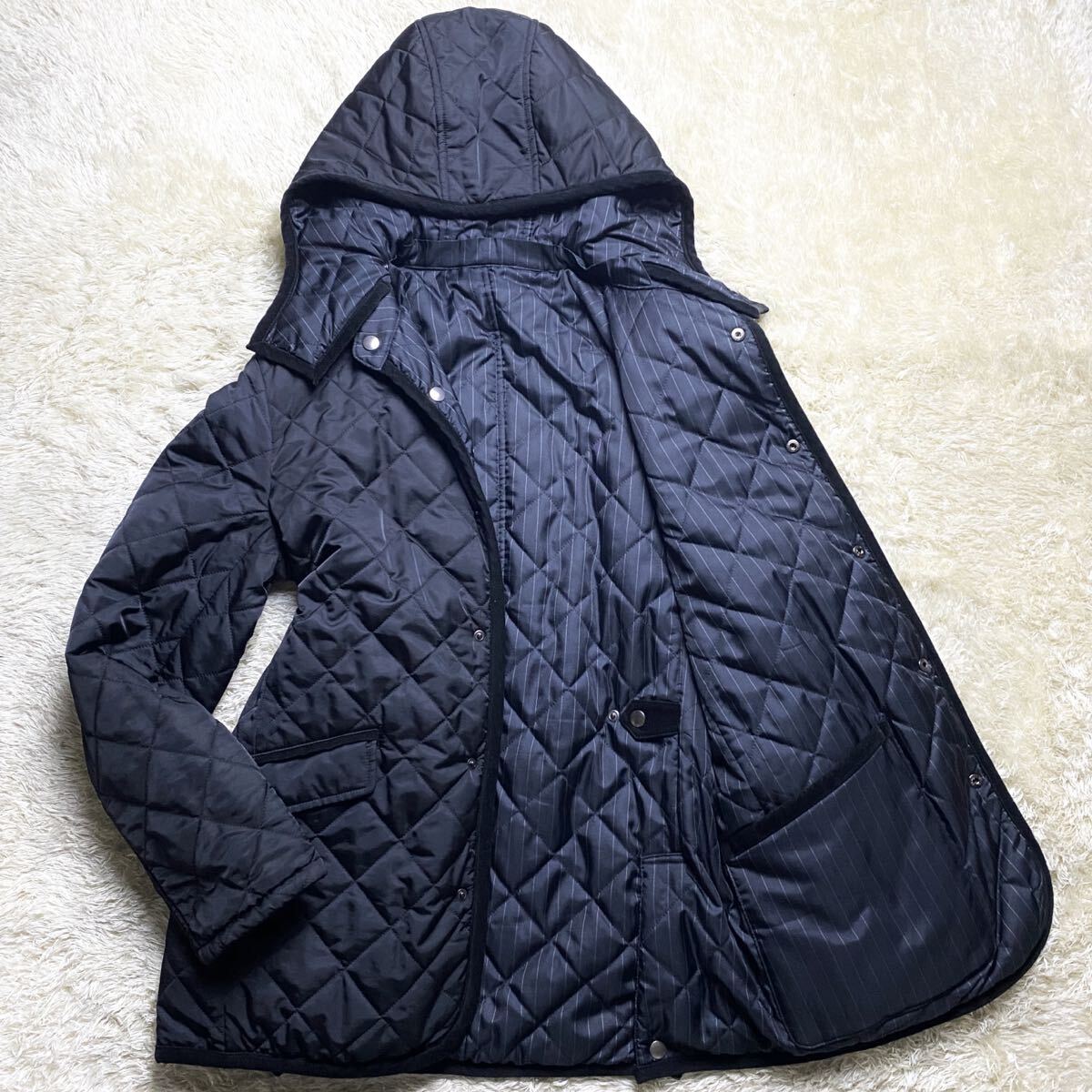 極美品/3way◎【驚愕の使いこなし】TAKEO KIKUCHI タケオキクチ ダウンジャケット コート キルティング リバーシブル フード脱着可 Lサイズ_画像5