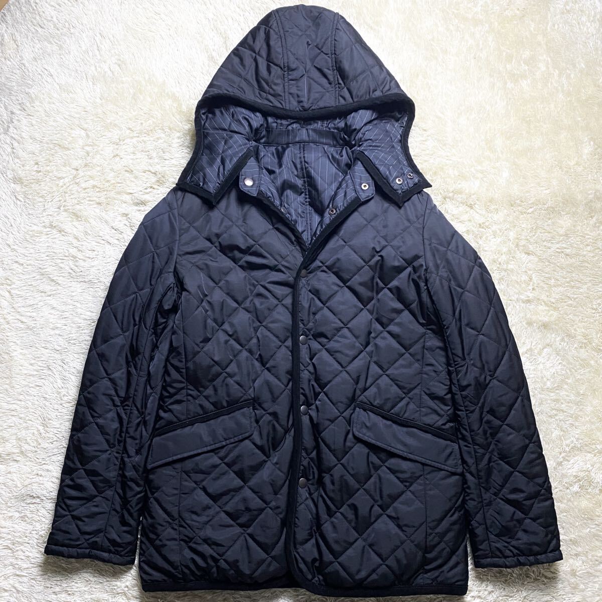 極美品/3way◎【驚愕の使いこなし】TAKEO KIKUCHI タケオキクチ ダウンジャケット コート キルティング リバーシブル フード脱着可 Lサイズ_画像6