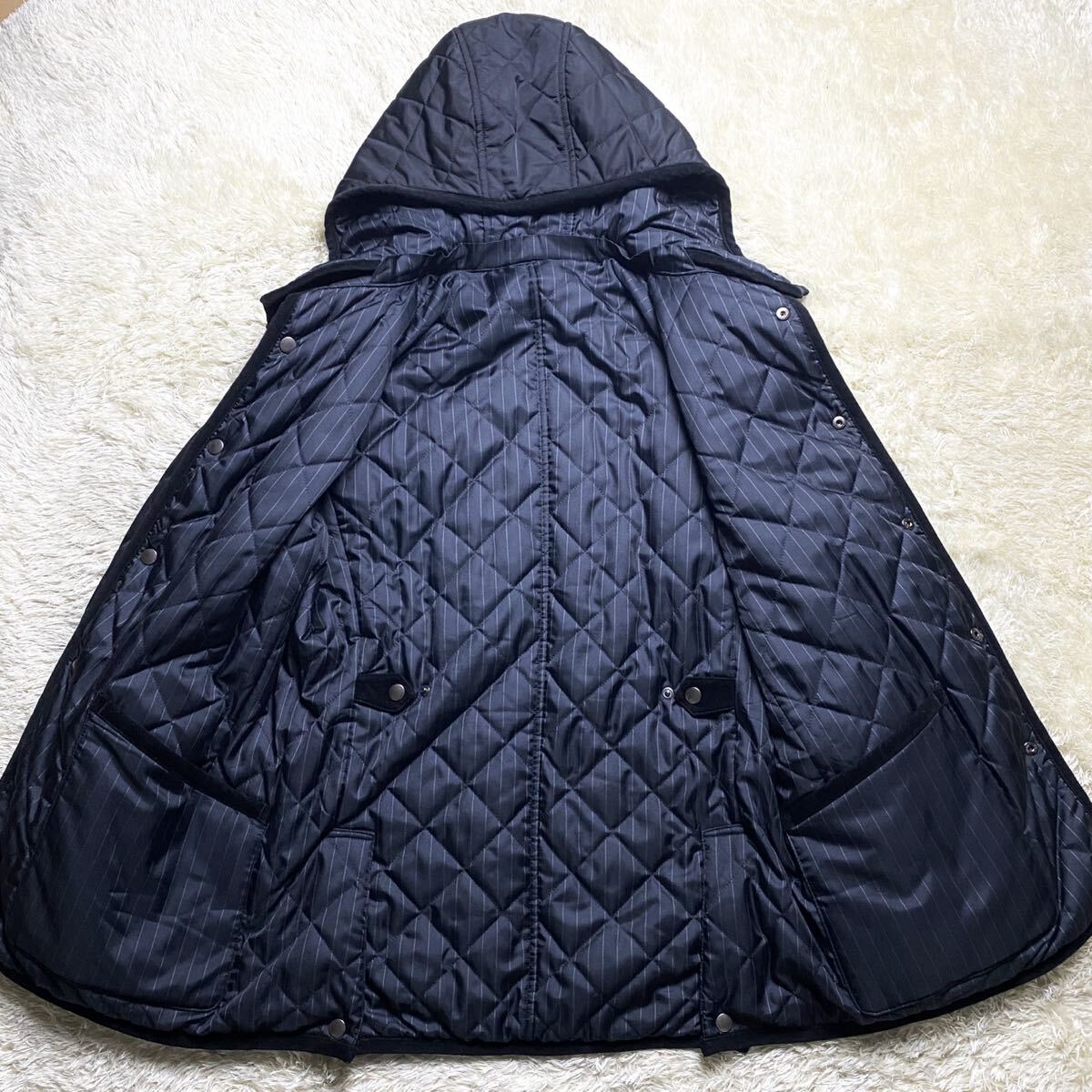 極美品/3way◎【驚愕の使いこなし】TAKEO KIKUCHI タケオキクチ ダウンジャケット コート キルティング リバーシブル フード脱着可 Lサイズ_画像7