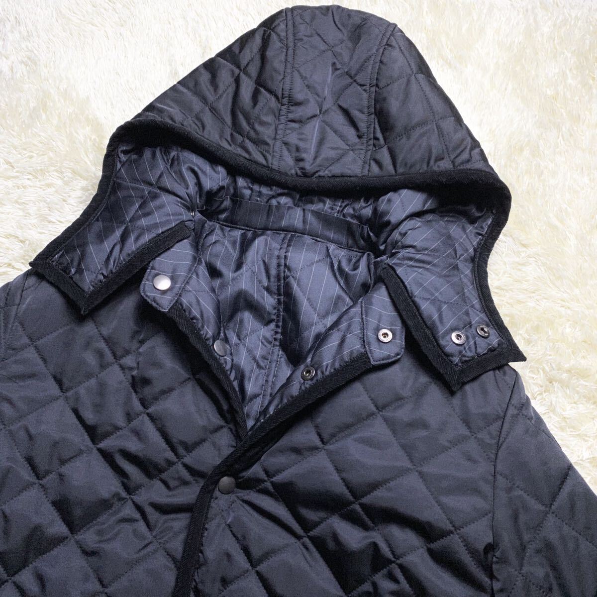 極美品/3way◎【驚愕の使いこなし】TAKEO KIKUCHI タケオキクチ ダウンジャケット コート キルティング リバーシブル フード脱着可 Lサイズ_画像8
