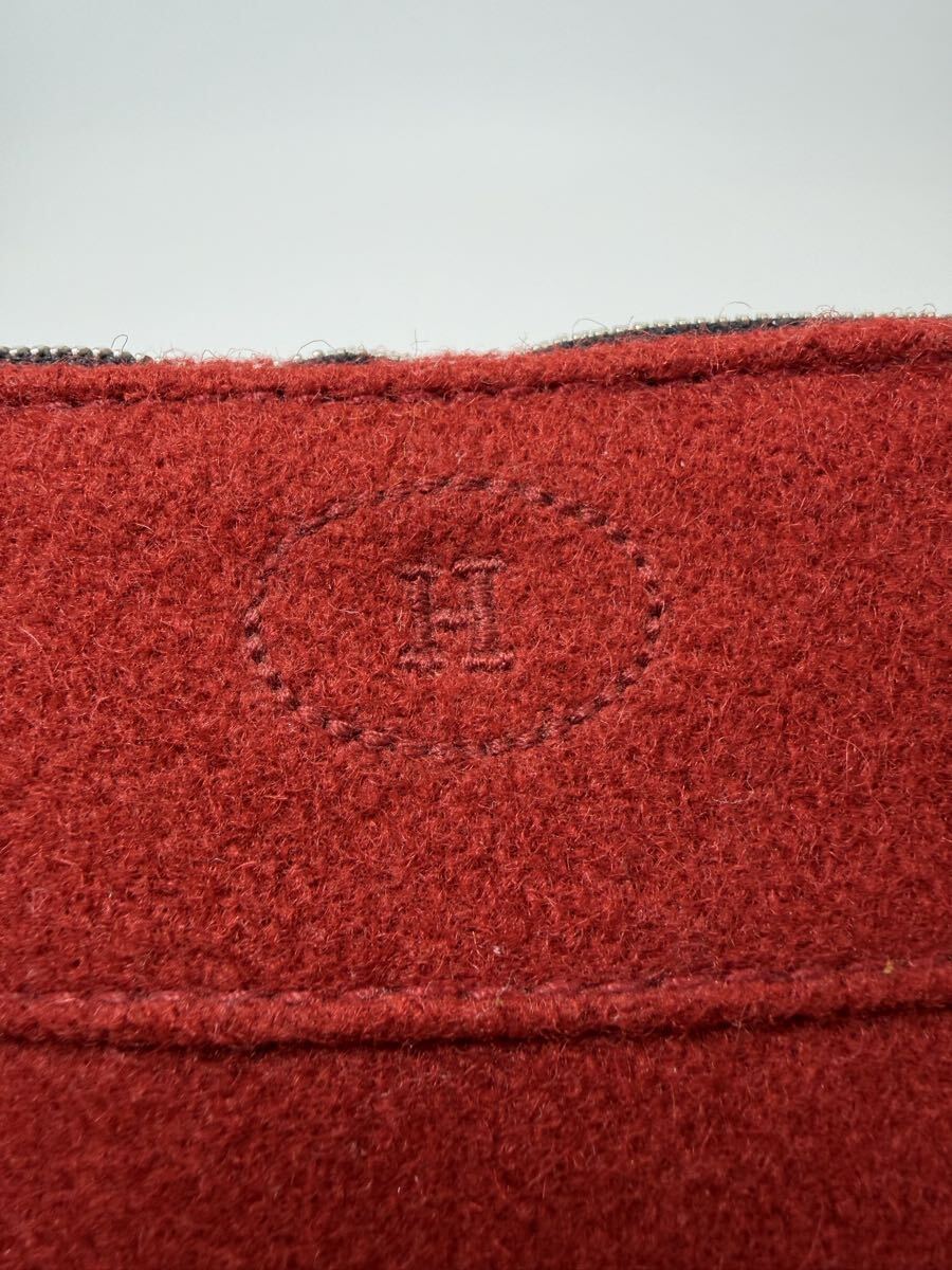 【正規品 HERMES エルメス】ボリードポーチ フェルト レッド系 小物入れ 希少カラー _画像2