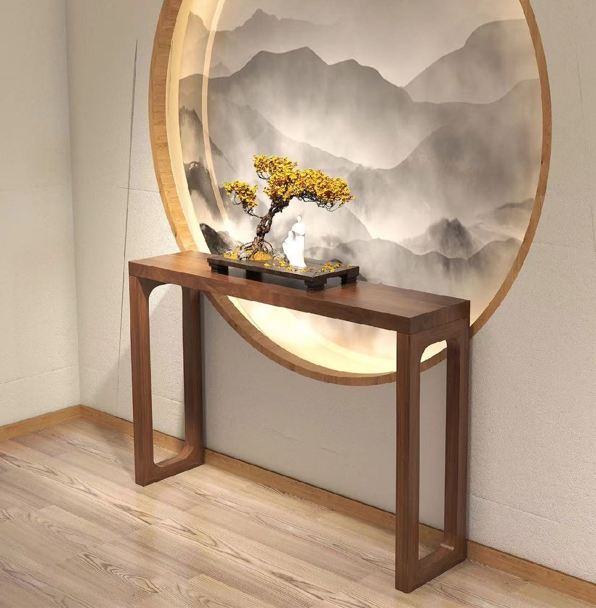  сильно рекомендация * под старину дизайн пристенный столик стойка под телефон стол стенд для вазы li ведро из дерева вход стол боковой стол натуральное дерево ширина 80cm