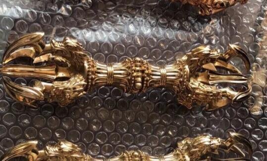  первоклассный товар [.. закон . храм . для предметы для домашнего буддийского алтаря ] 4 большой Akira .... медный полировальный отделка 22cm