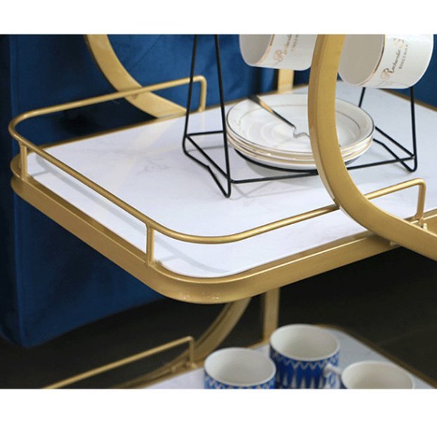  люкс Wagon стол 3 слой Cart золотой Gold с роликами . сервис Wagon кухонные тележки ощущение роскоши sa- ведро g для модный 