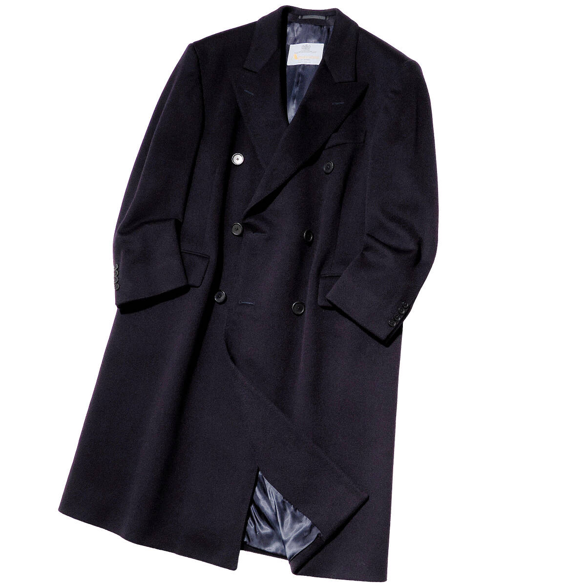 幻のデッドストック◎MADE IN ENGLAND 英国製 ピュアカシミヤ「Aquascutum/アクアスキュータム」カシミヤ100％ チェスターコート 40SHT XL_画像1