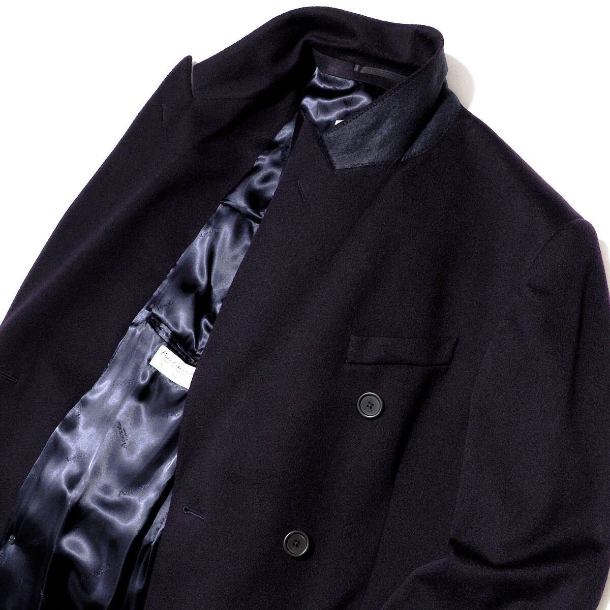 幻のデッドストック◎MADE IN ENGLAND 英国製 ピュアカシミヤ「Aquascutum/アクアスキュータム」カシミヤ100％ チェスターコート 40SHT XL_画像9