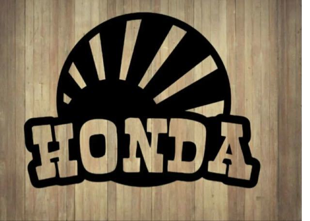カッティングステッカー【HONDA旭日旗2枚セット】横10㎝ご希望のカラー_画像1