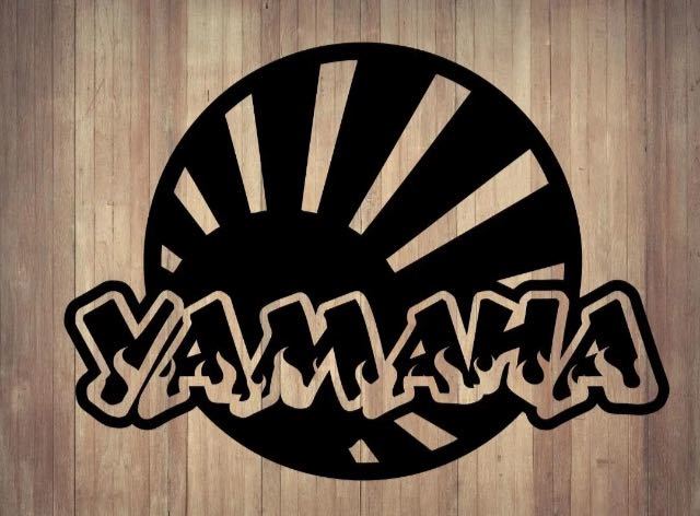 カッティングステッカー【YAMAHAファイア旭日旗2枚】横10㎝ご希望のカラー_画像1