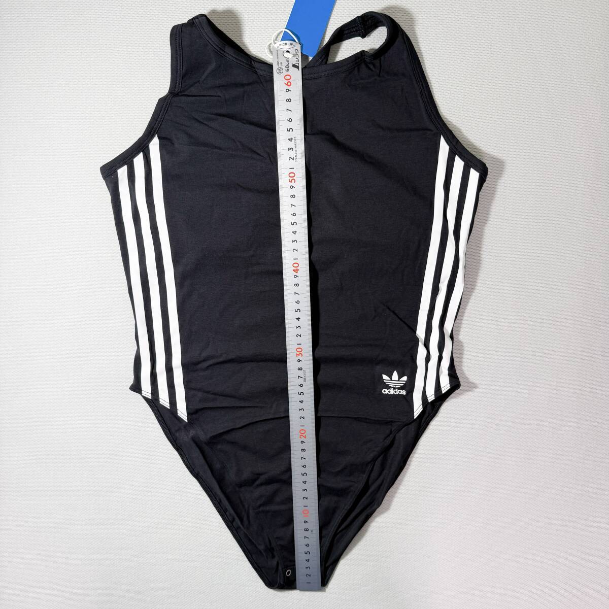【即決】adidas アディダス ボディスーツ レオタード ブルマ スポーティ コットン Black 海外L_画像6