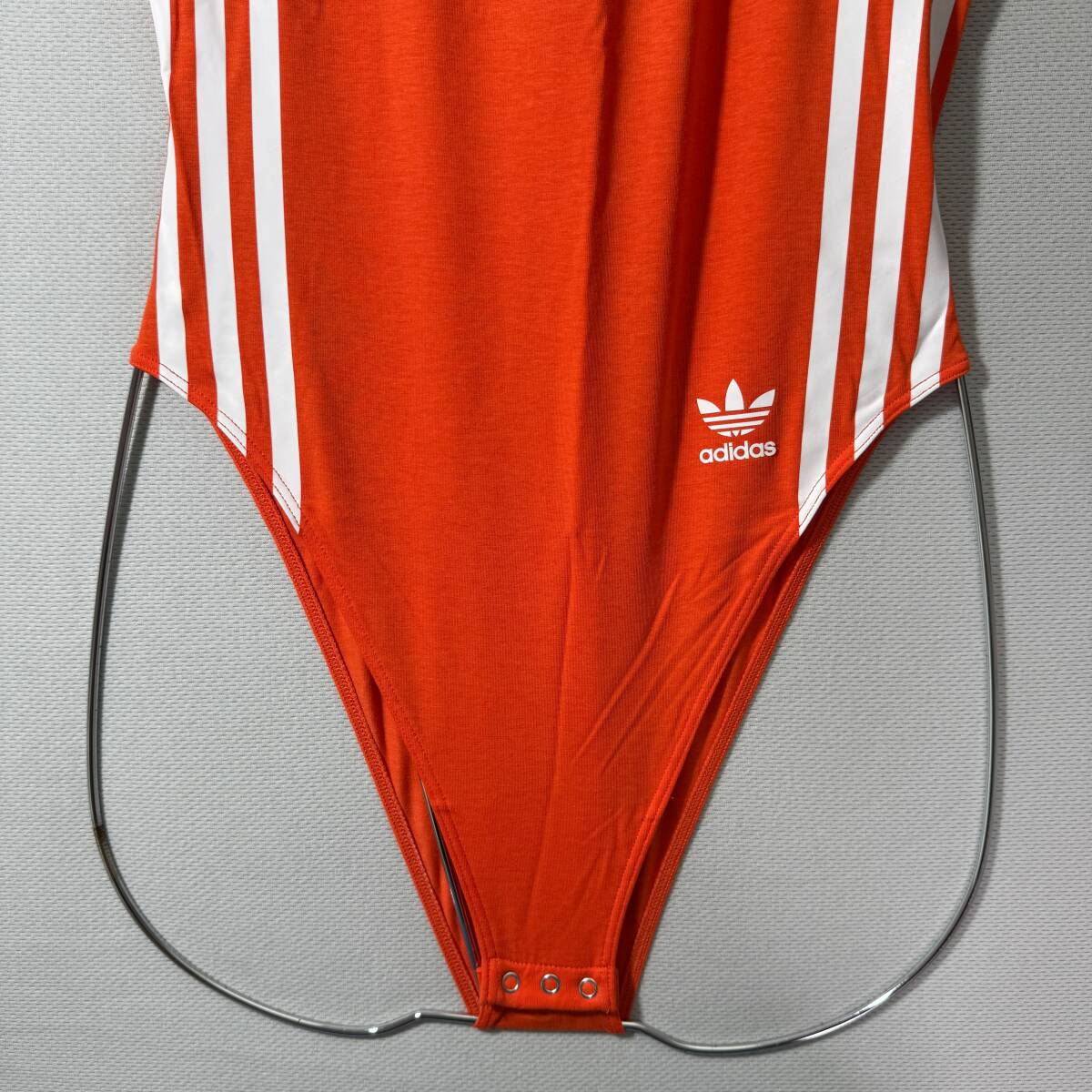 【即決】adidas アディダス ボディスーツ レオタード ブルマ スポーティ コットン Orange 海外XL_画像3