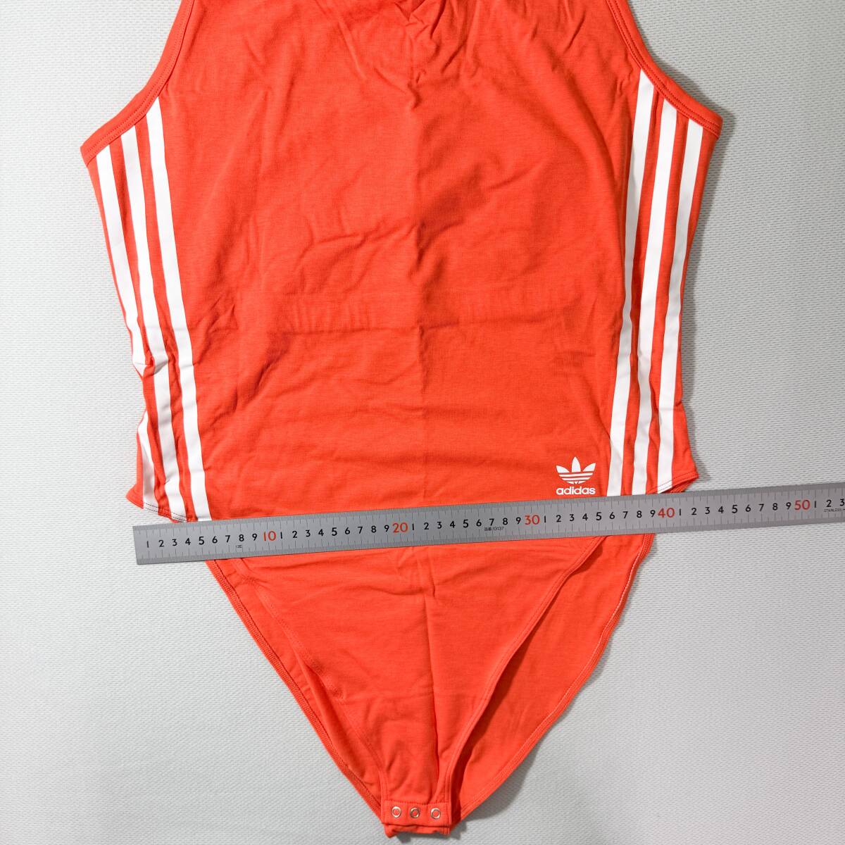 【即決】adidas アディダス ボディスーツ レオタード ブルマ スポーティ コットン Orange 海外XL_画像5