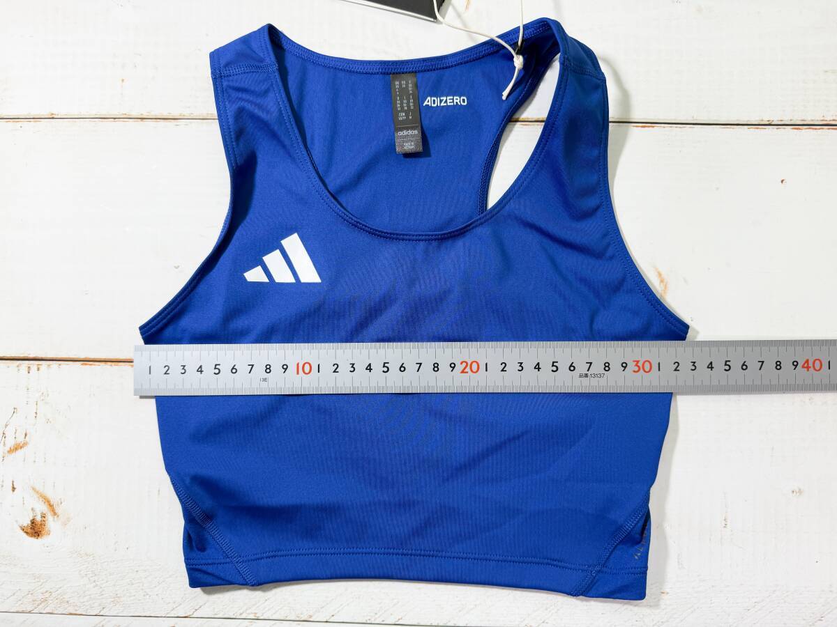【即決】adidas Adizero アディダス 女子 陸上 クロップトップ レーシングブルマ Royal 海外XSサイズ_画像4
