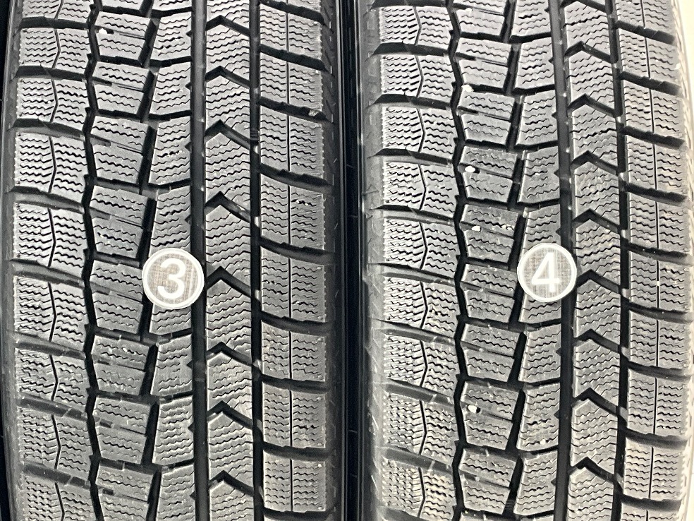 中古タイヤ 4本セット 195/65R16 92Q ダンロップ WINTERMAXX WM02 冬 スタッドレス 195/65/16 ライズ/アテンザ スポーツ b14251_画像4