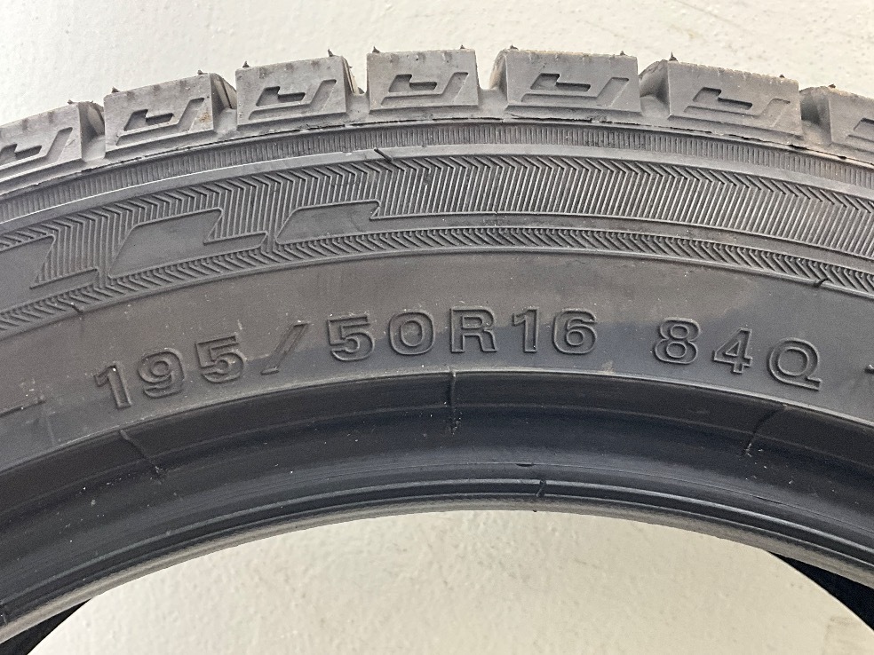 中古タイヤ 2本セット 195/50R16 84Q ダンロップ WINTERMAXX WM03 冬 スタッドレス 195/50/16 スプラッシュ/WiLL Vi b14249_画像8