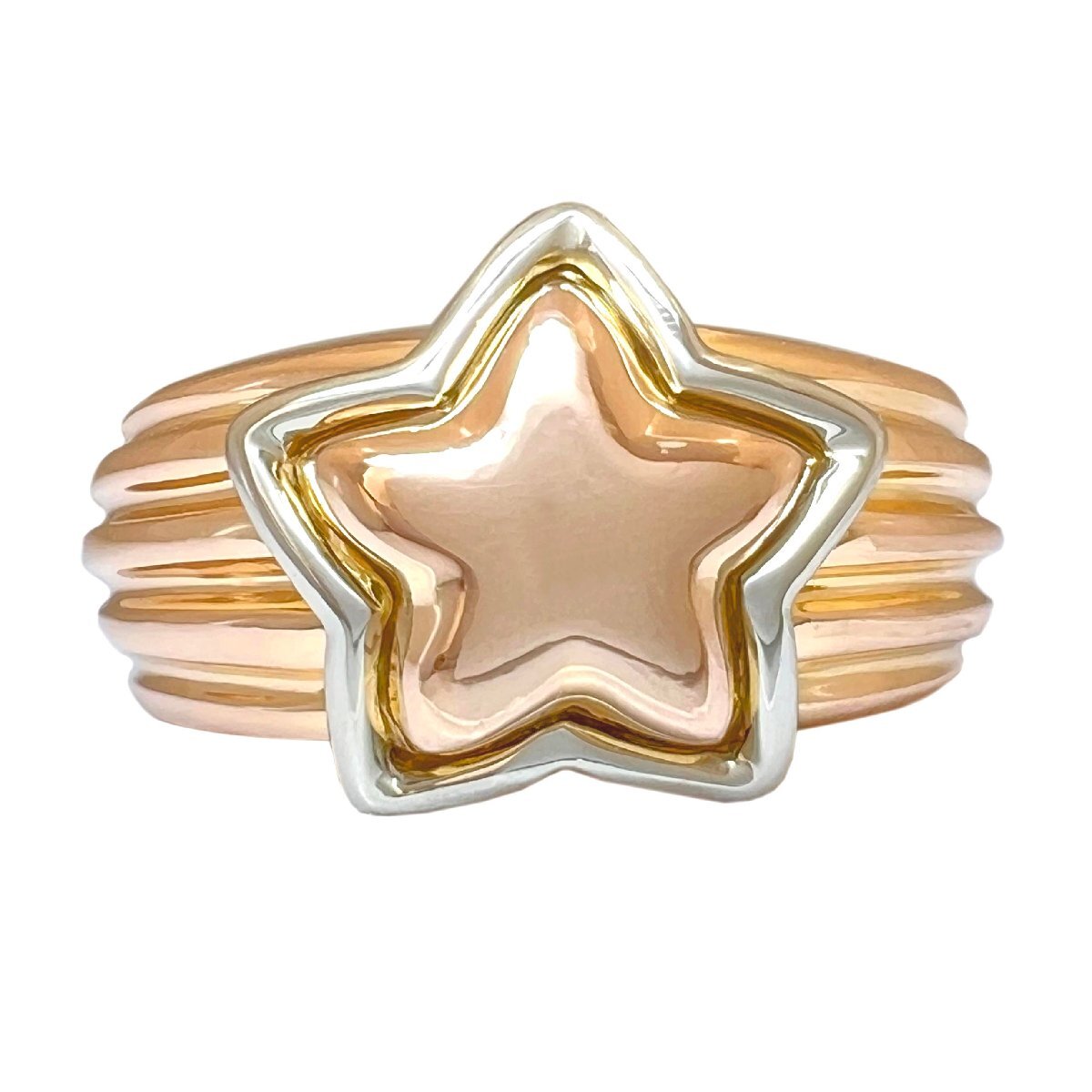 UNOAERRE ウノアエレ リング スター 星 K18 PG WG コンビ 8.5号 指輪_画像2