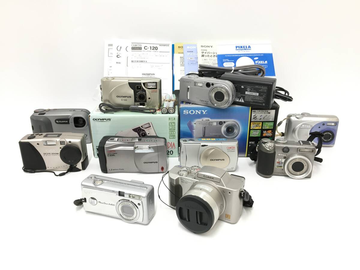 ☆ コンパクトデジタルカメラ まとめ 2 ☆ Canon A400 + Panasonic DMC-FZ1 + SONY DSC-P9 他 7台 キャノン パナソニック ソニー_画像1