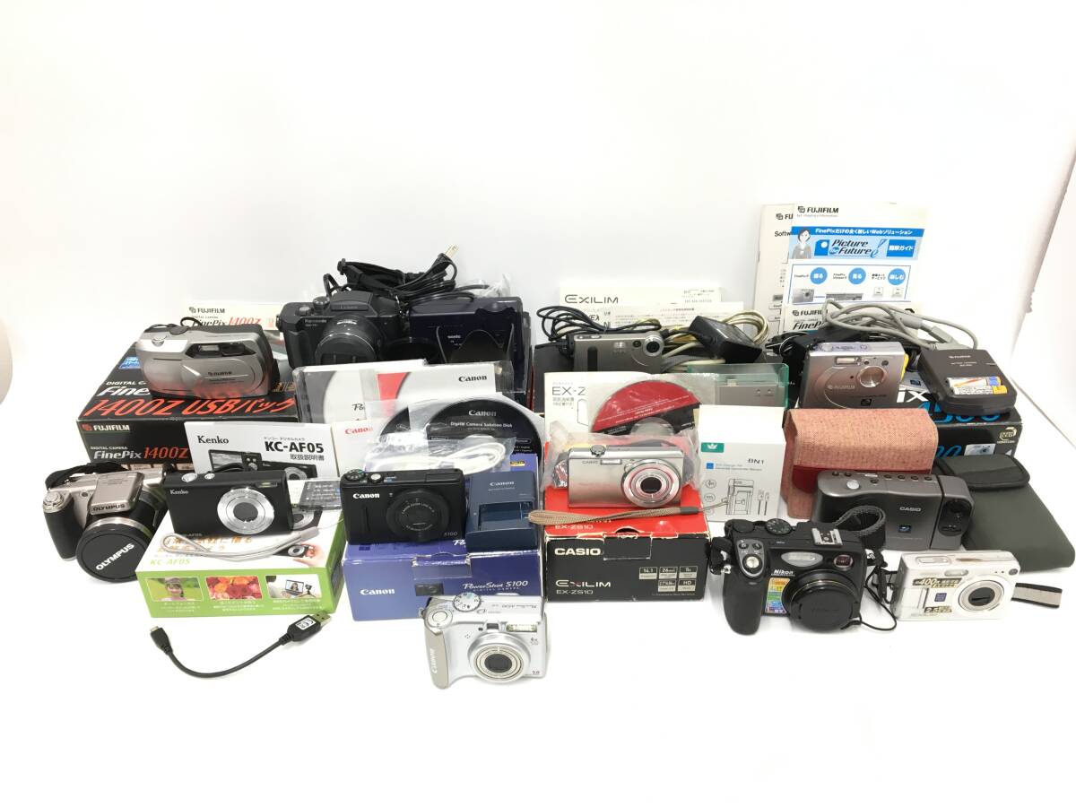 ☆ コンパクトデジタルカメラ まとめ 4 ☆ Canon PowerShot S100 + A530 + CASIO EX-ZS10 他 9台 キャノン カシオ オリンパス_画像1