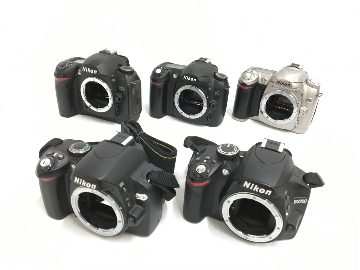 ☆ Nikon デジタル一眼カメラ まとめ ☆ D3200 + D40X + D50 ×2 + D70S + MICRO NIKKOR 60mm 1:2.8 + 50mm 1:1.8 他 レンズ6本 ニコン_画像2