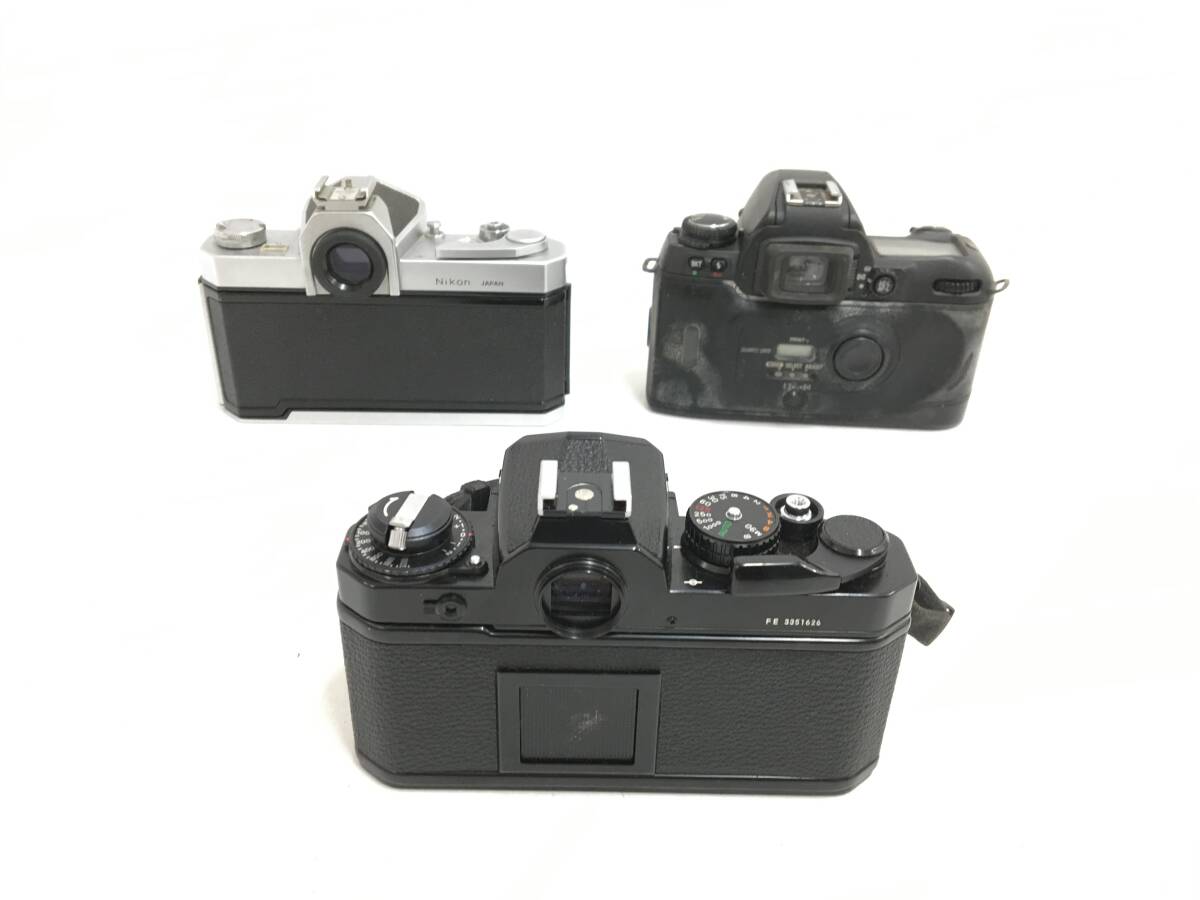 ☆ Nikon フィルム一眼カメラ まとめ ☆ F2 + FE + EM ×2 + Nikomat FTN + NIKKOR 20mm 1:4 + H 1:1.8 f=85mm 他 1台 レンズ6本 ニコン_画像6