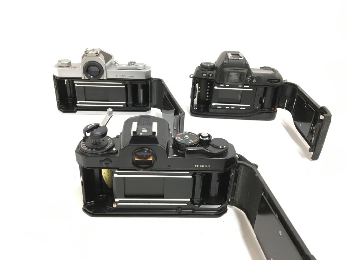 ☆ Nikon フィルム一眼カメラ まとめ ☆ F2 + FE + EM ×2 + Nikomat FTN + NIKKOR 20mm 1:4 + H 1:1.8 f=85mm 他 1台 レンズ6本 ニコン_画像7