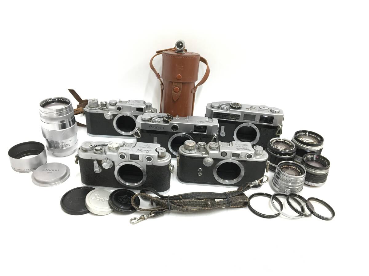☆ レンジファインダーカメラ まとめ ☆ Tanack TYPE IV-S + Canon P + MODEL 7 + f:1.9 85mm 他 2台 レンズ4本 タナック キャノン_画像1