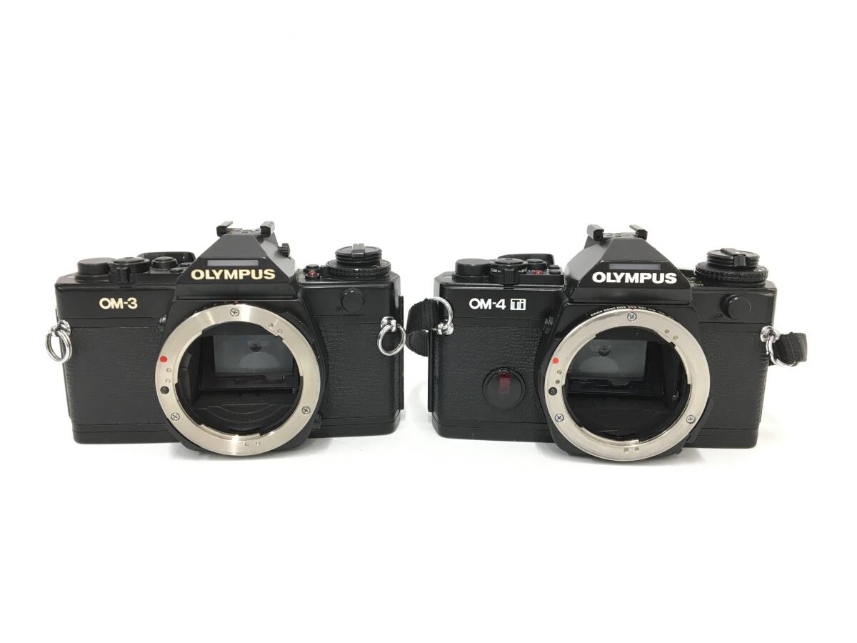 ☆ OLYMPUS フィルム一眼カメラ セット ☆ OM-3 + OM-4 Ti + Auto-W 1:2.8 f=35mm + S 1:1.8 f=50mm ワインダー ストラップ オリンパス_画像2