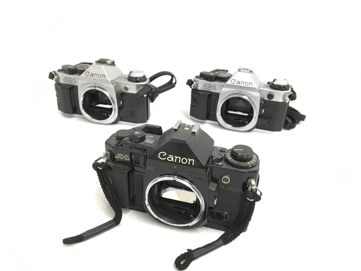 ☆ Canon フィルム一眼カメラ まとめ ☆ A-1 + AE-1 ×3 + PROGRAM ×2 + FD 300mm 1:4 + 50mm 1:1.4 S.S.C. ×3 他 レンズ8本 キャノン_画像5