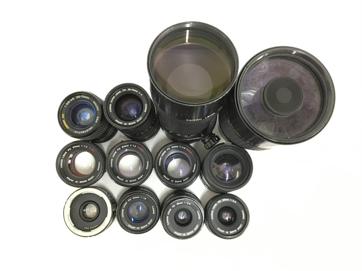 ☆ Canon フィルム一眼カメラ まとめ ☆ A-1 + AE-1 ×3 + PROGRAM ×2 + FD 300mm 1:4 + 50mm 1:1.4 S.S.C. ×3 他 レンズ8本 キャノン_画像9
