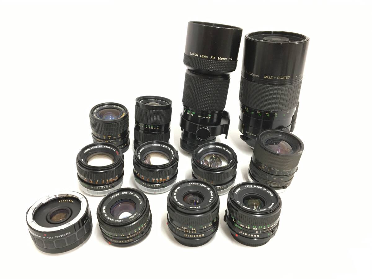☆ Canon フィルム一眼カメラ まとめ ☆ A-1 + AE-1 ×3 + PROGRAM ×2 + FD 300mm 1:4 + 50mm 1:1.4 S.S.C. ×3 他 レンズ8本 キャノン_画像8