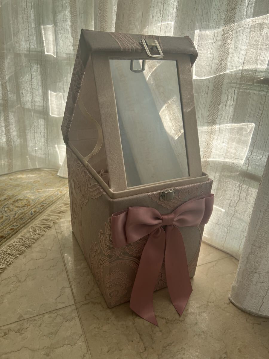 メイクボックス★バニティケース オペラピンク リボン USED♪_画像8