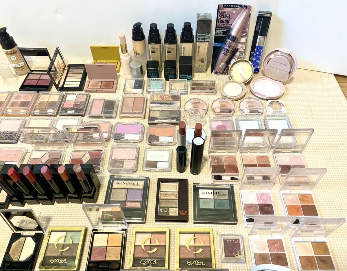 未使用 あり プチプラ コスメ 化粧品 CANMAKE セザンヌ EXCEL Visee 口紅 アイシャドウ まとめて 大量 いろいろ_画像3