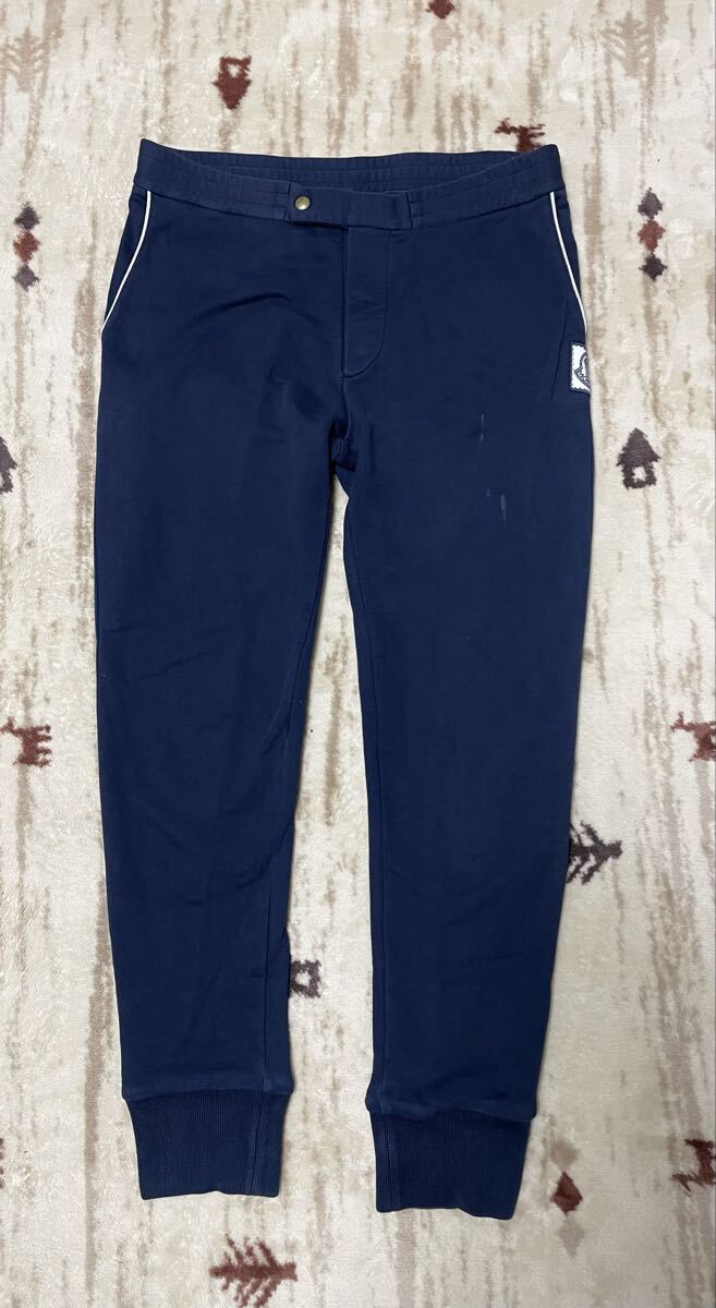 OT★MONCLER モンクレール★色褪せなし スウェットパンツ ジョガーパンツ メンズ XS ネイビー ロゴ ボトムス_画像1