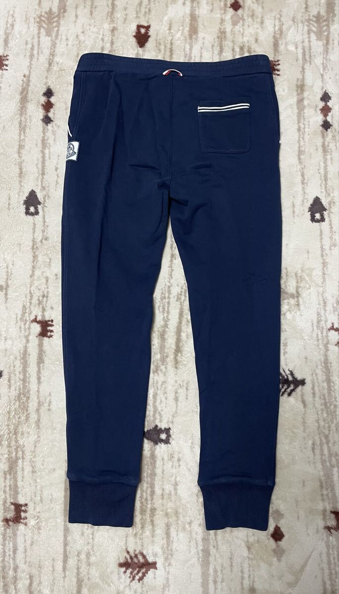 OT★MONCLER モンクレール★色褪せなし スウェットパンツ ジョガーパンツ メンズ XS ネイビー ロゴ ボトムス_画像2