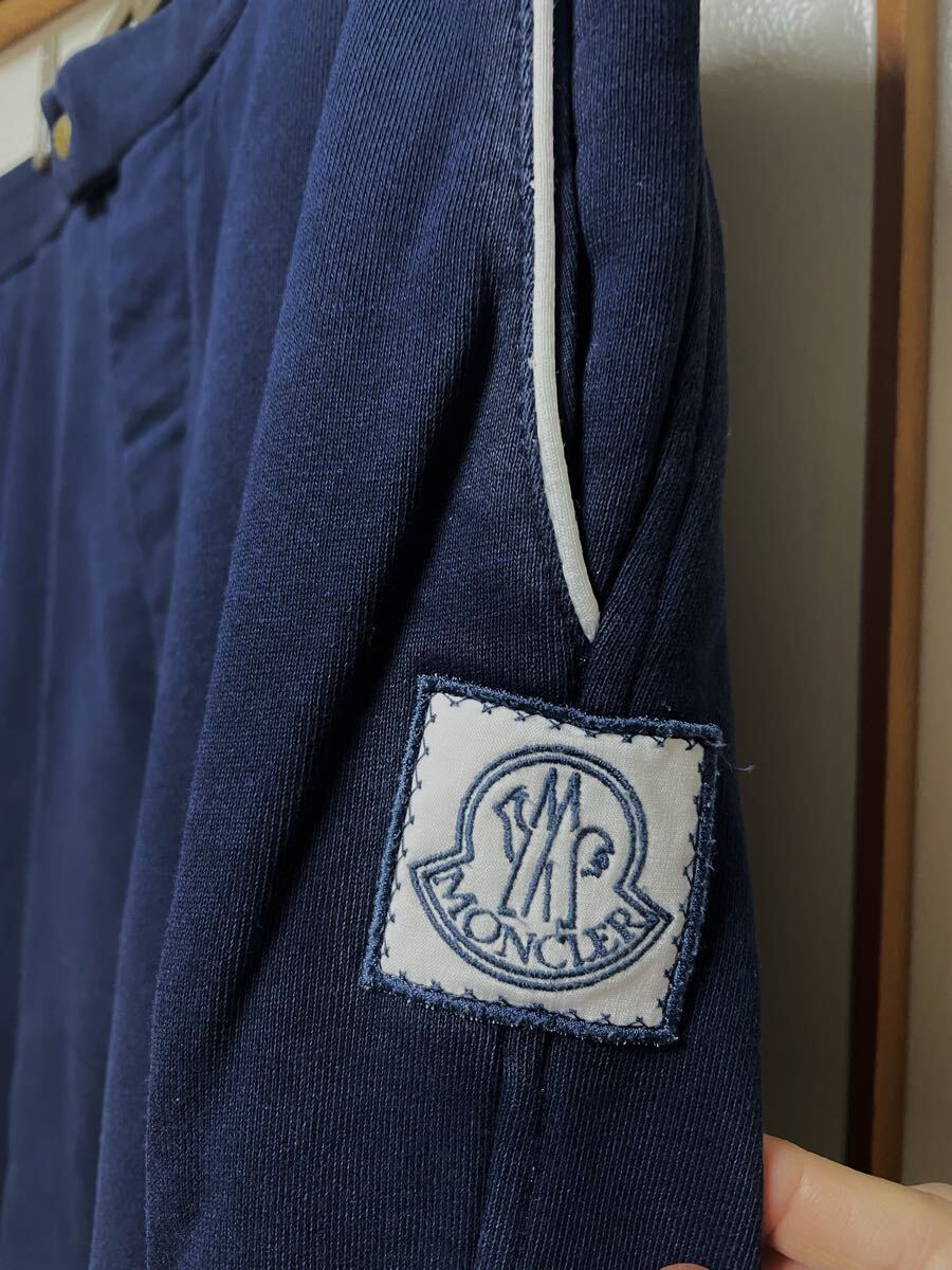 OT★MONCLER モンクレール★色褪せなし スウェットパンツ ジョガーパンツ メンズ XS ネイビー ロゴ ボトムス_画像4