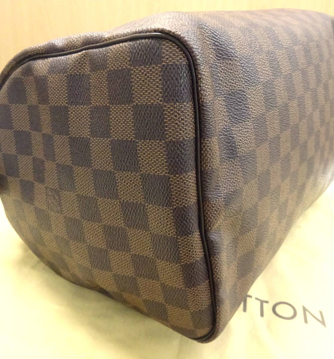 LOUIS VUITTON ルイ ヴィトン ダミエ スピーディ30 ハンドバッグ ミニボストンバッグ / パドロック 保存袋付き_画像9