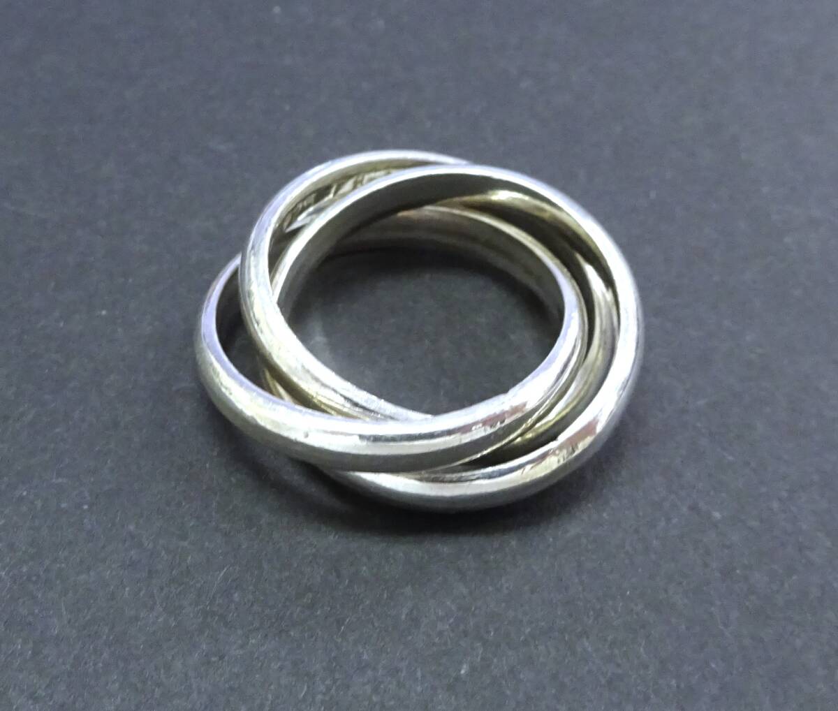 ★ シルバー925 三連リング 指輪 925 銀 シルバーリング silver ★郵便110円_画像1