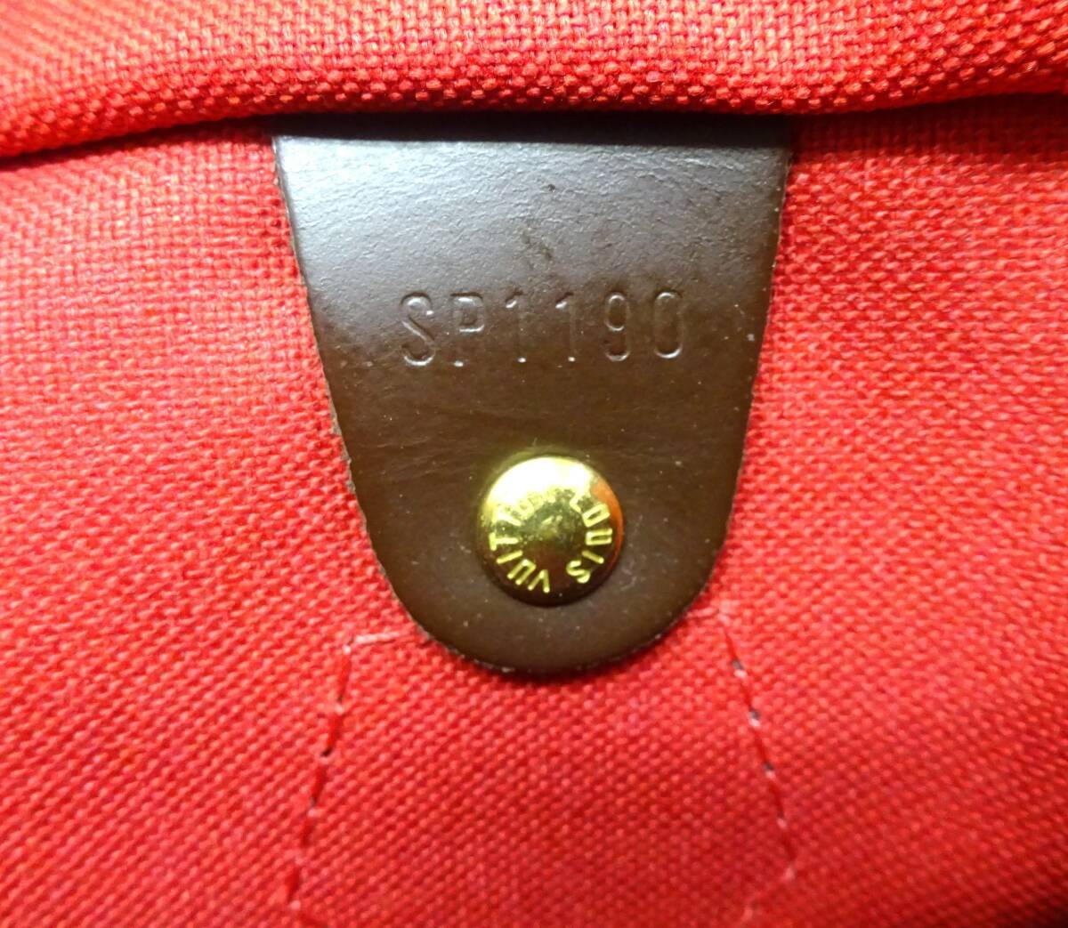 LOUIS VUITTON ルイ ヴィトン ダミエ スピーディ30 ハンドバッグ ミニボストンバッグ / パドロック 保存袋付き_画像7